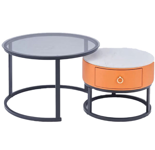 Twila Nesting Coffee Table -Orange/Black