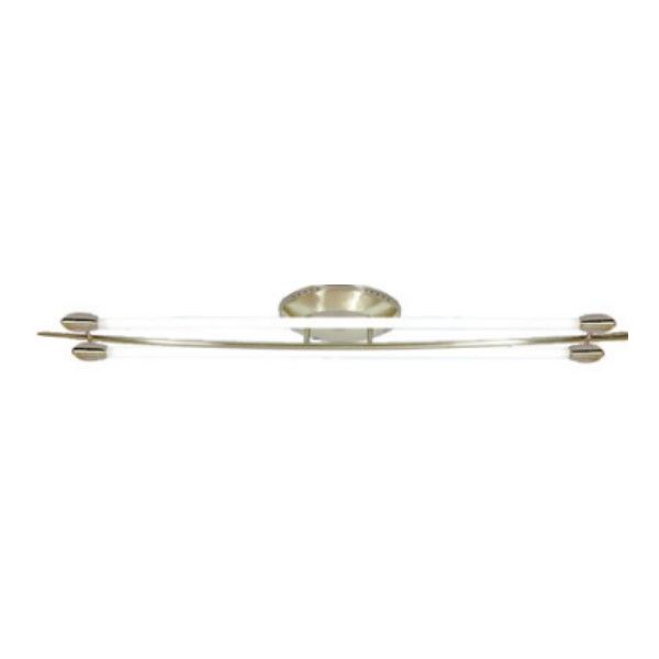 230VAC 4Ft 2x18W Satin Nickel Fitting 1480x160mm