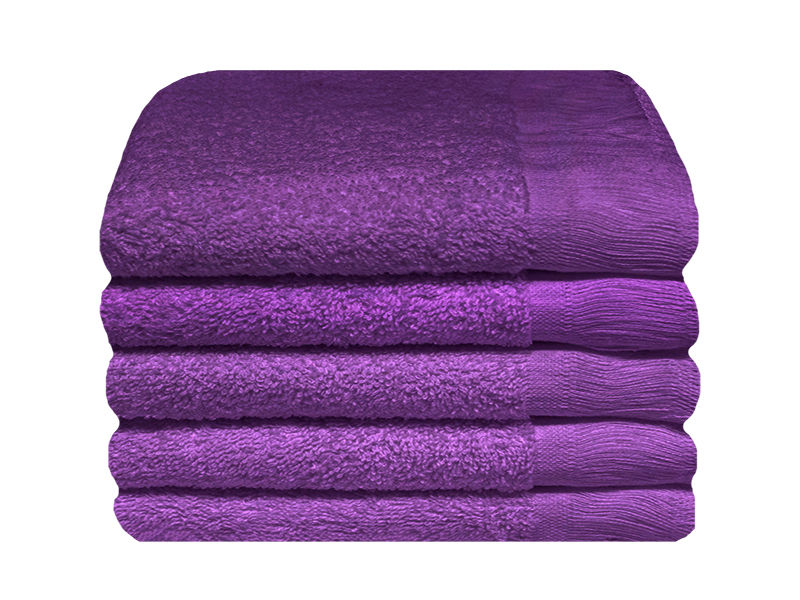 Plush 380 GSM 30x50cms Terry Fringe Guest Towel - Royal Lilac (05 Piece Pack)