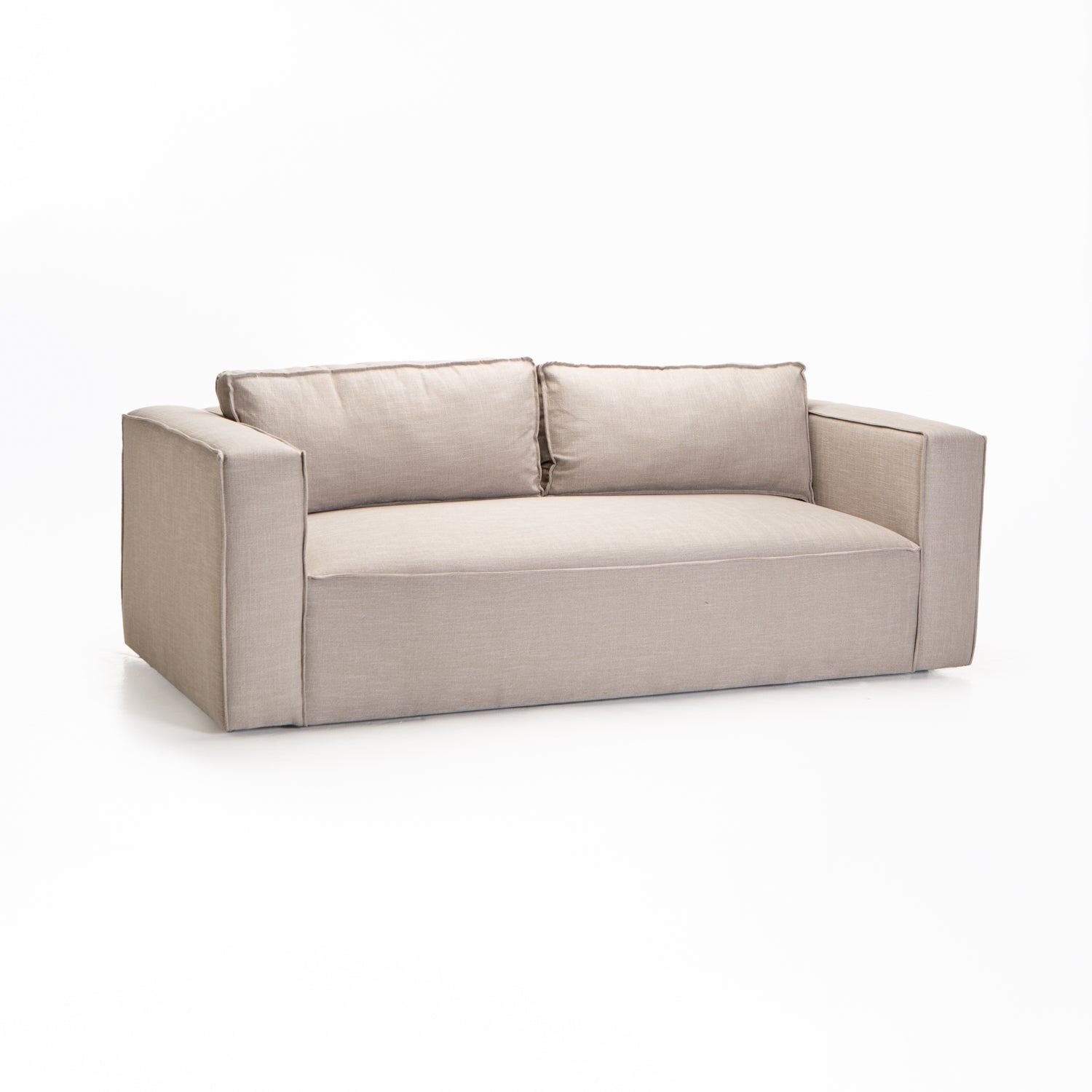 Vividitto - Makodzare Fabric 3 Seater Couch - Platinum