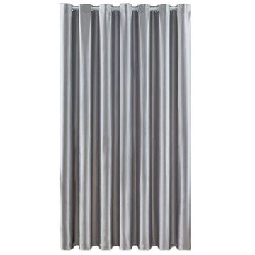 Matoc Readymade Curtain -100% Blackout -Shimmer SilverGrey -Eyelet -230cm W x 253cm H