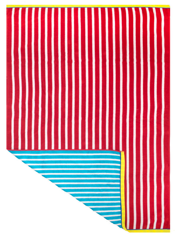 Beach Towel 0700 - Design 037 - 090x170cms - Wide Stripes - 720GMS - Blue Atoll