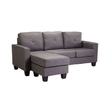 Vividitto - Nabubi Fabric Corner Chaise - Dark Grey