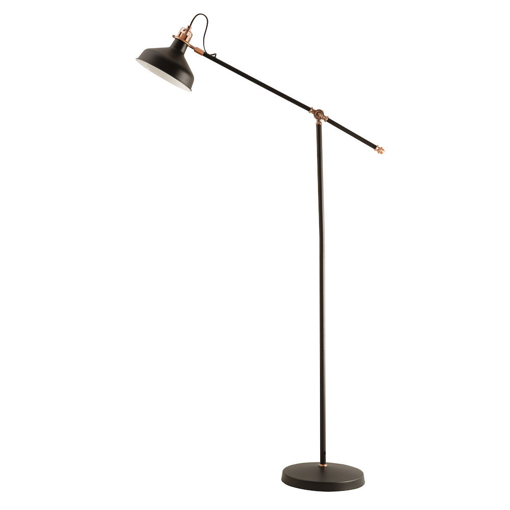 Eurolux Radiant Steel Floor Light Black & Copper