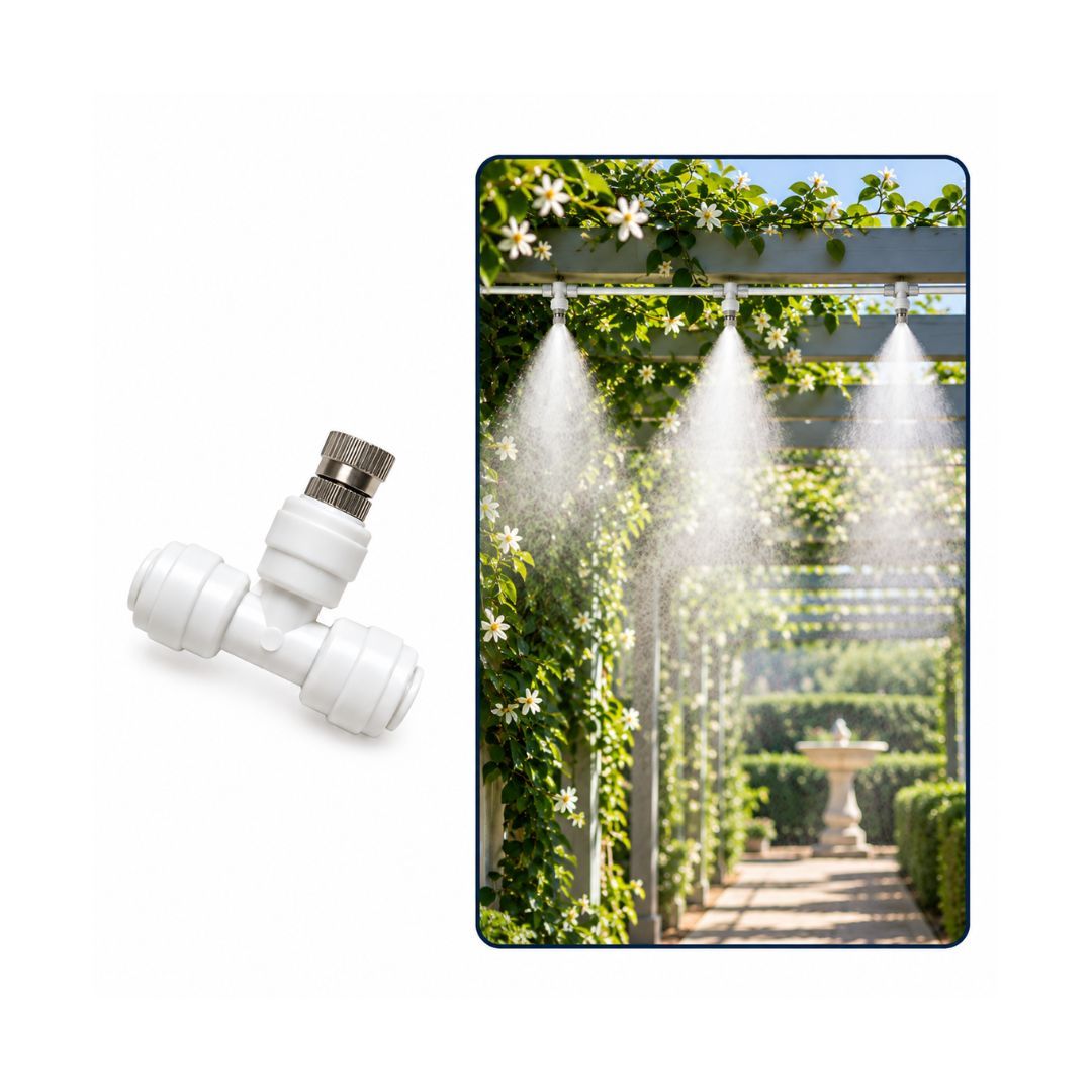 Mist Spray Nozzle 0 2MM and T Compression Fitting