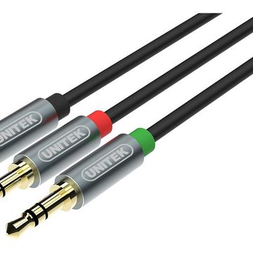 Unitek 0.2M 3.5Mm Female To 2X 2.5Mm Male Audio Cable (Y-C957Abk)