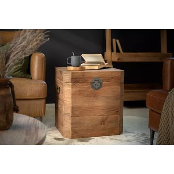VOYAGER STORAGE BOX RECLAIMED PINE WOOD BLANKET BOX