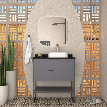 Nilo Wooden Bathroom Vanity With Bali Basin