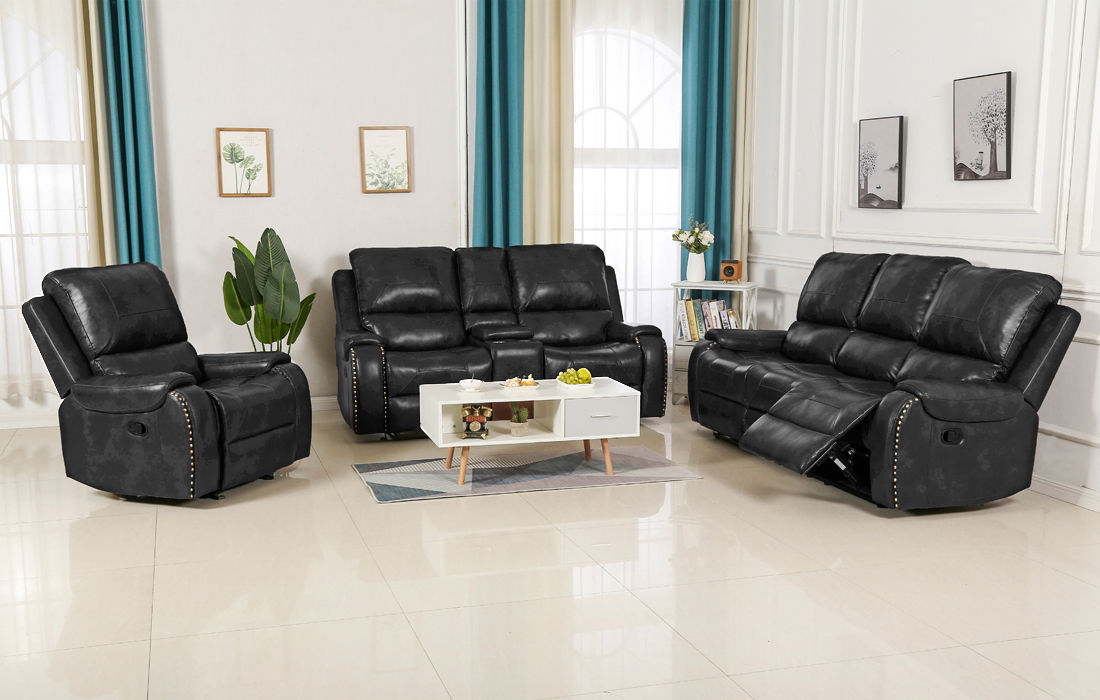 GOF Furniture Leo Reclining Sofa Set
