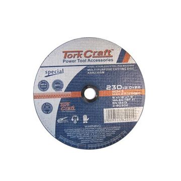 Tork Craft - Cutting Disc - Multi Purpose - 230mm x 2mm x 22.2mm - 4 Pack