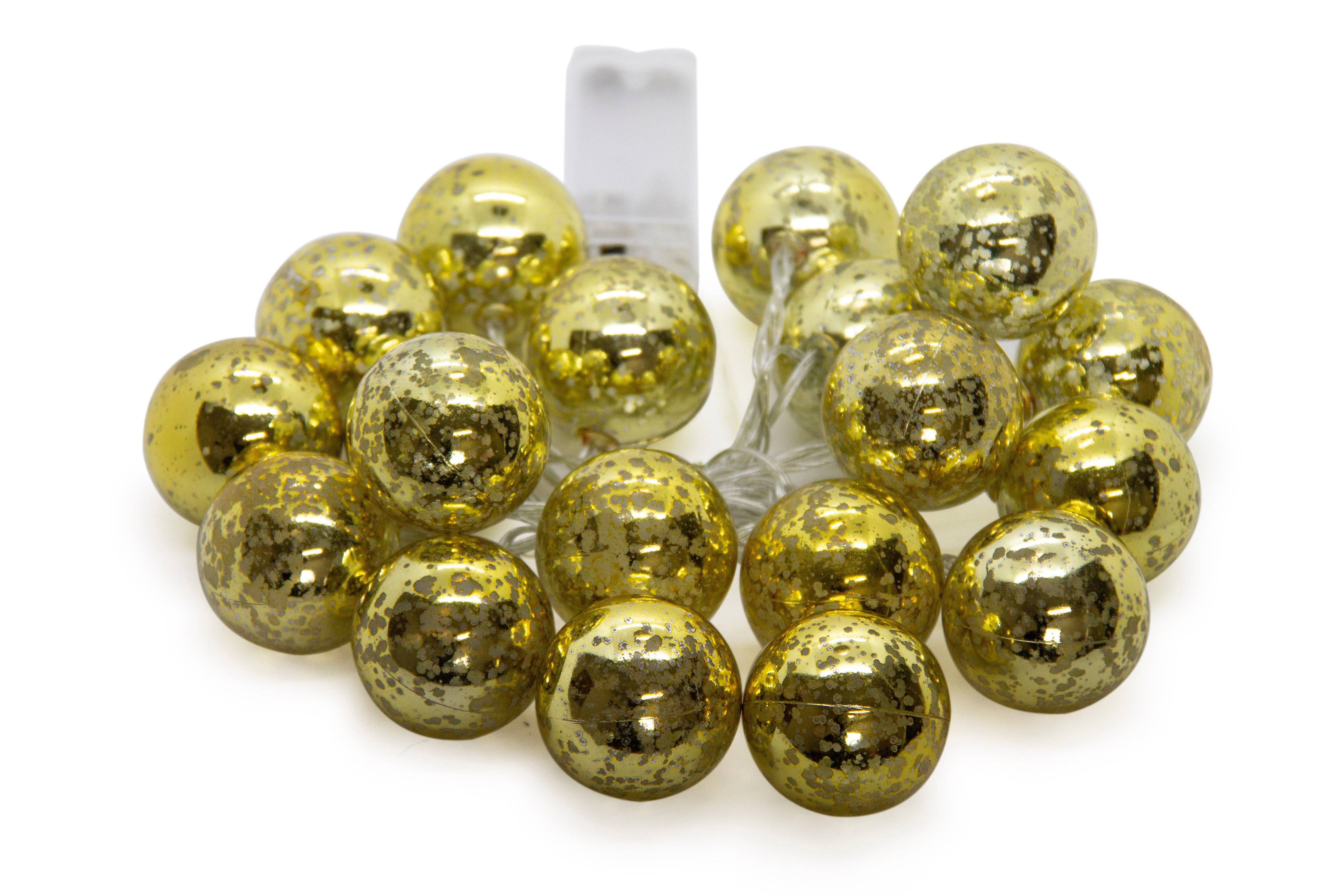 LED Fairy lights - Gold Ball 20pc