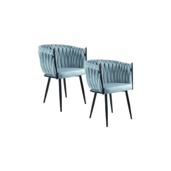 Large Giselle  Velvet Casual Chair - 2 Pack