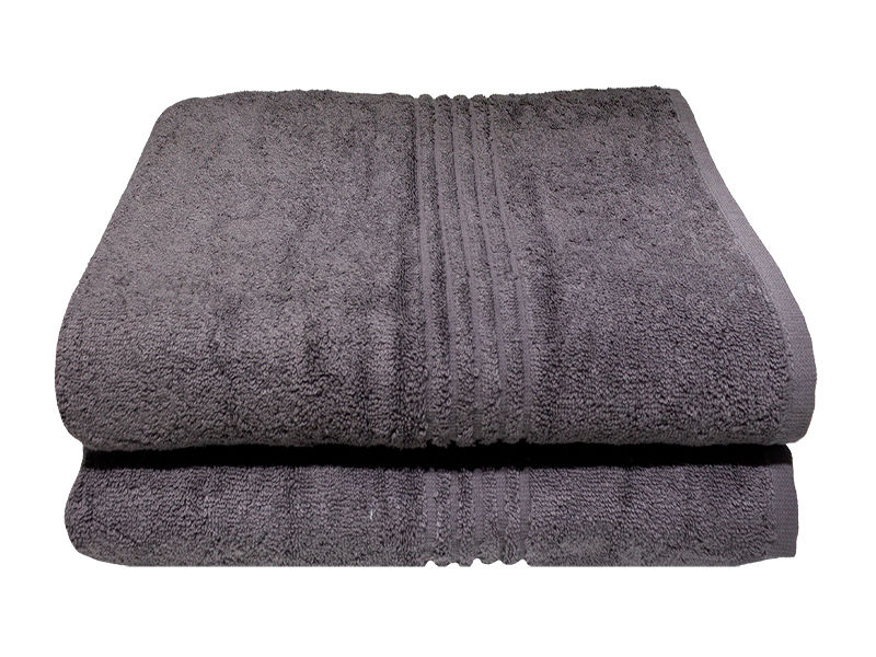 Bunty's Hotel Collection 600GSM 70x140cms Bath Towels - 02 Pc Pack - Pavement