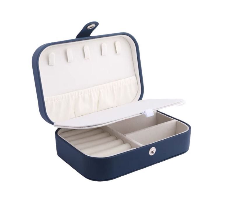 Portable Travel Jewelry Organizer Case-BLUE