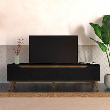 Liverpool Black TV Stand