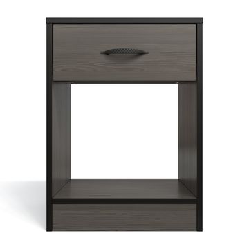 Price Cut - Foundation One Drawer Bedside Table - Smoked Cedar