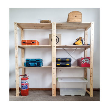 2-Bay Shelving Unit DIY kit with bases