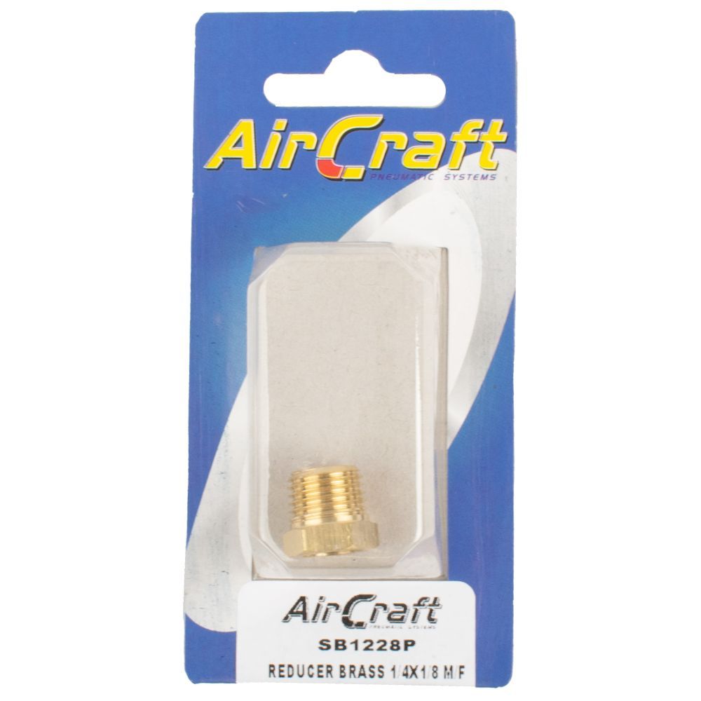 Aircraft - Reducer Brass 1/4 x 1/8 M/F Conical 1 Piece Pack - 4 Pack