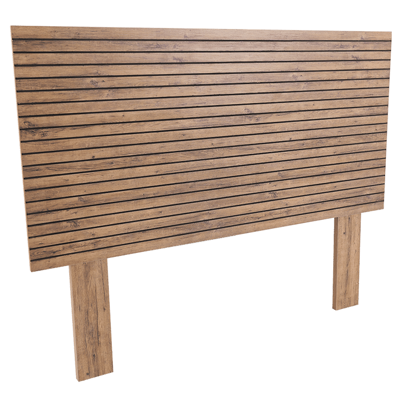 Hamilton Ribbed Headboard Queen Rustic Birch