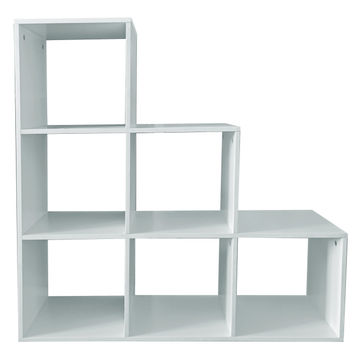 6 Cube Bookshelf - 3 Tiered Shelves with Anti Tilt Safety & Easy Assembly
