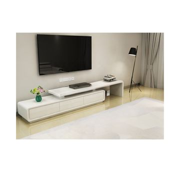 QandAHome-Lewis White TV Stand