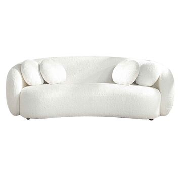 Vividitto - Ganda Fabric 3.5 Seater Couch - Cream
