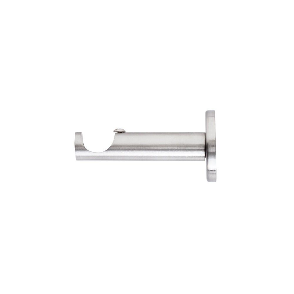 25 mm Steel Contemp Single Bracket Brushed Silver