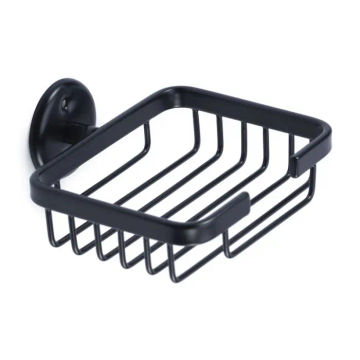 Woodly Soap Dish, Wall Mounted, Stainless Steel, Matt Black