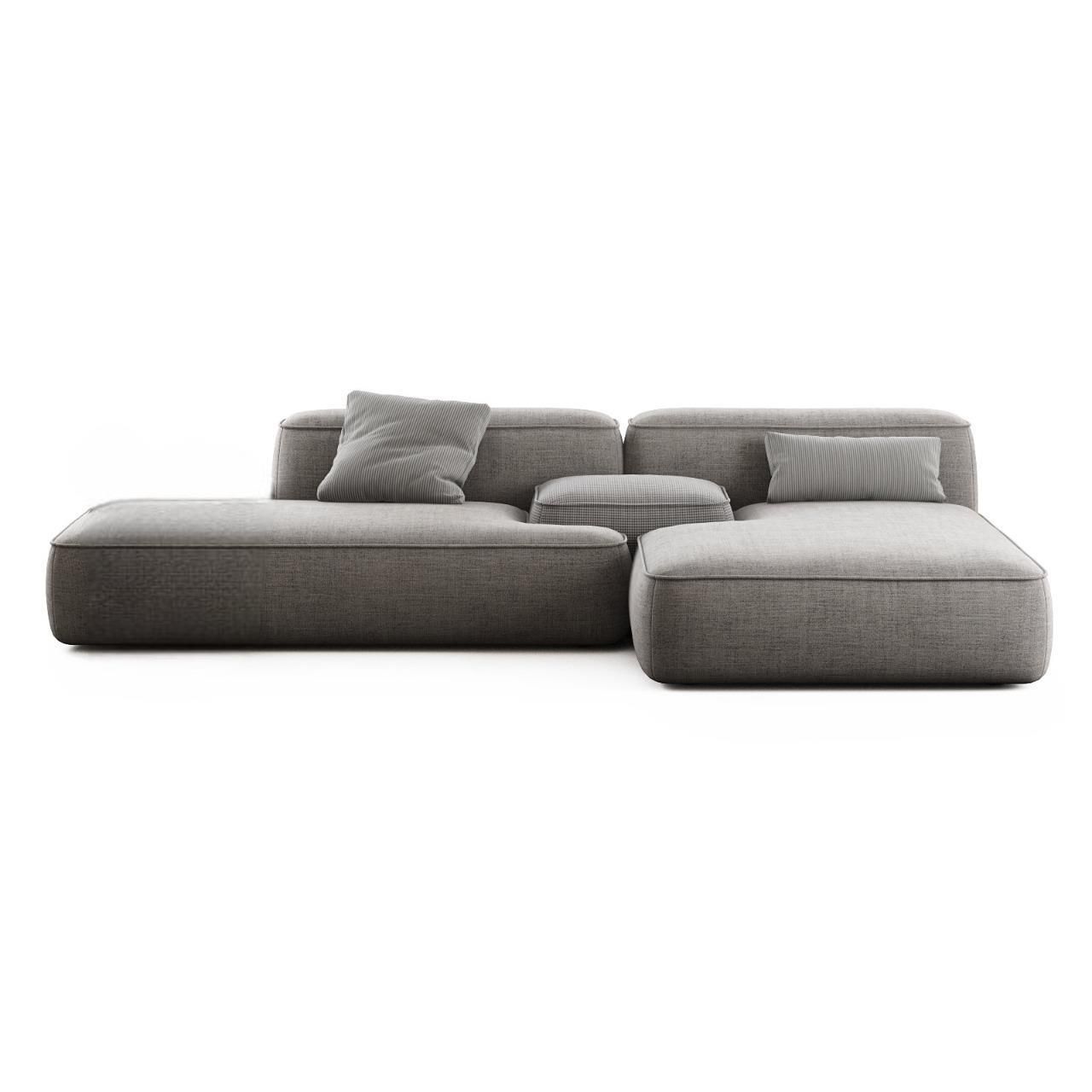 Teddy-George - Orlando couch / Sofa, in Grey linen