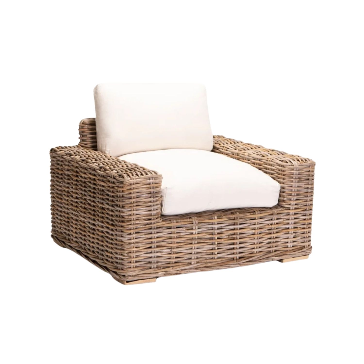 Kubu Woven Armchair With Mango Wood Frame