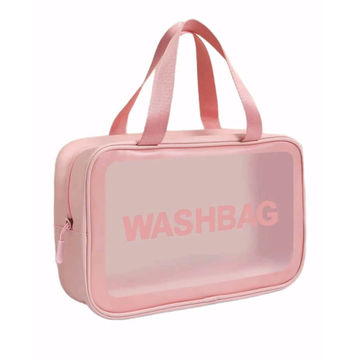 Waterproof Toiletry Bag With Handle - PINK