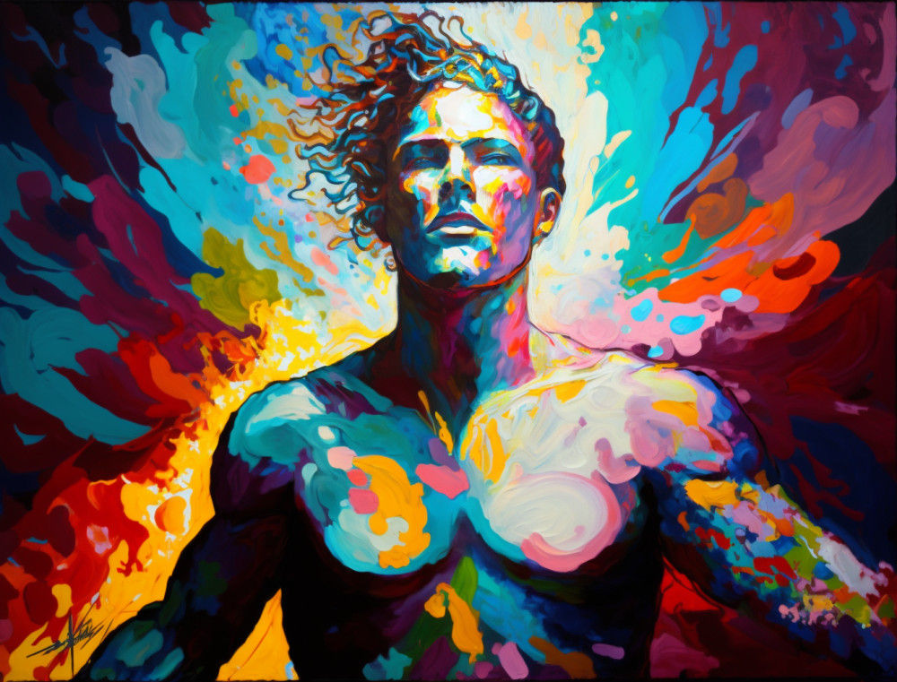 Canvas Wall Art - Transcendence Acrylic Painting - B1373 - [120 x 80 cm]
