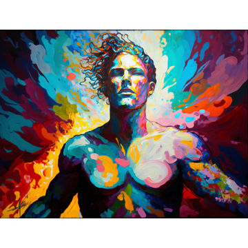 Canvas Wall Art - Transcendence Acrylic Painting - B1373 - [120 x 80 cm]