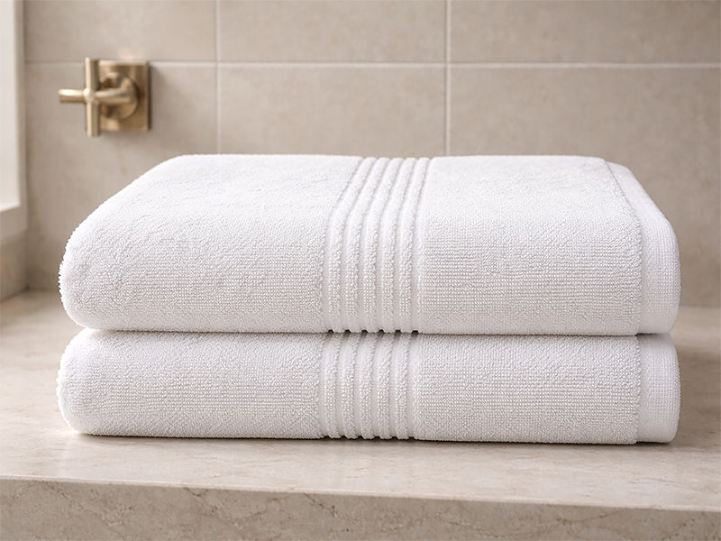 Hotel Collection 600GSM 90x160cms Bath Sheets - 02 Piece Pack - Optical White