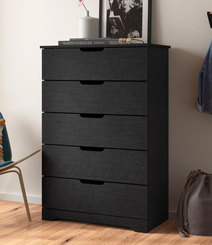 GreenLine Interiors Ezrah Chest of Drawer Black