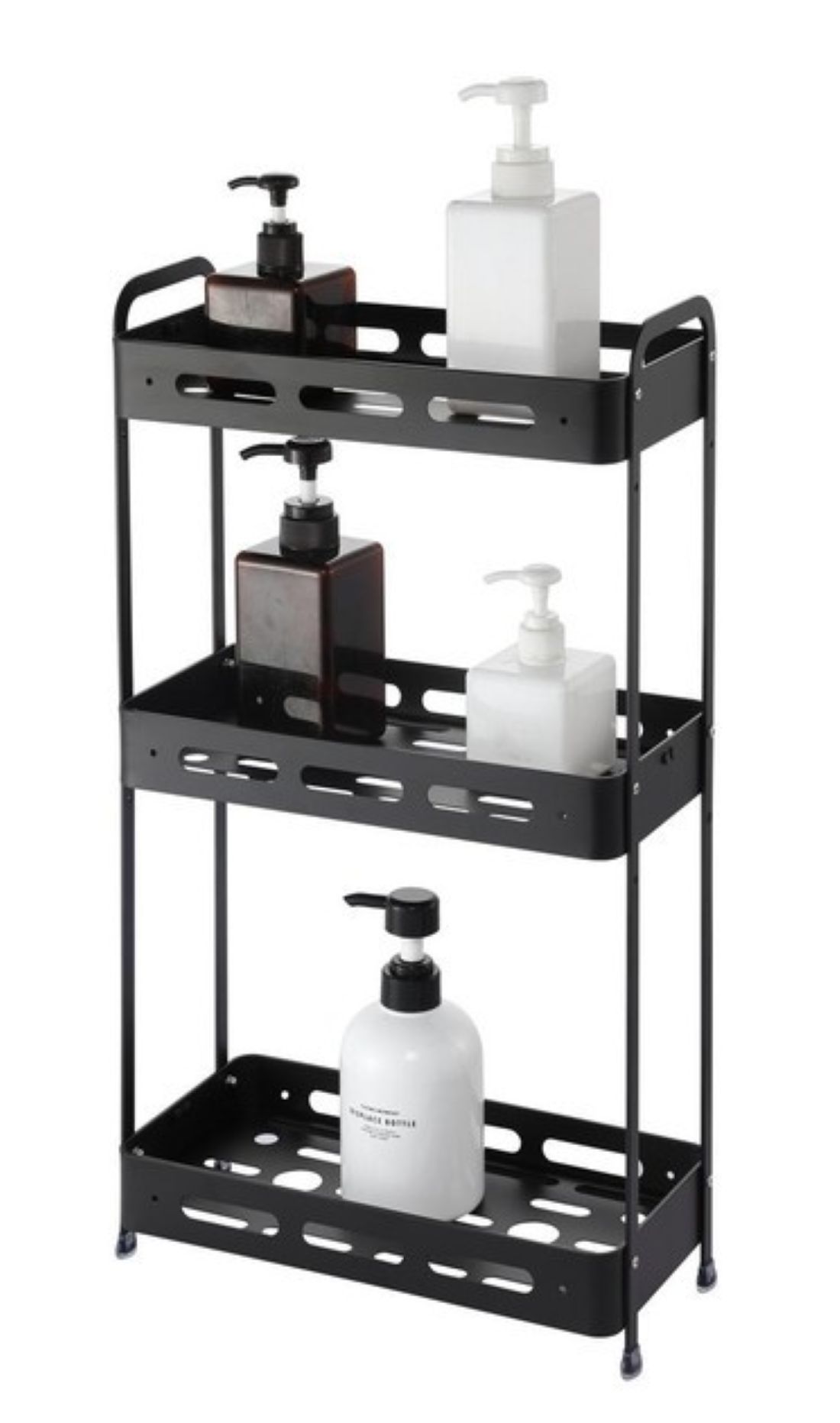 3-Tier Bottle Organizer Rack – Minimalist Storage for Bathroom