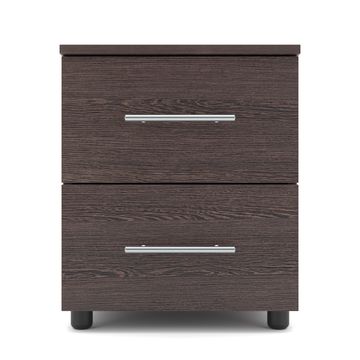 BAM! Oslo Two Drawer Bedside Table - African Wenge