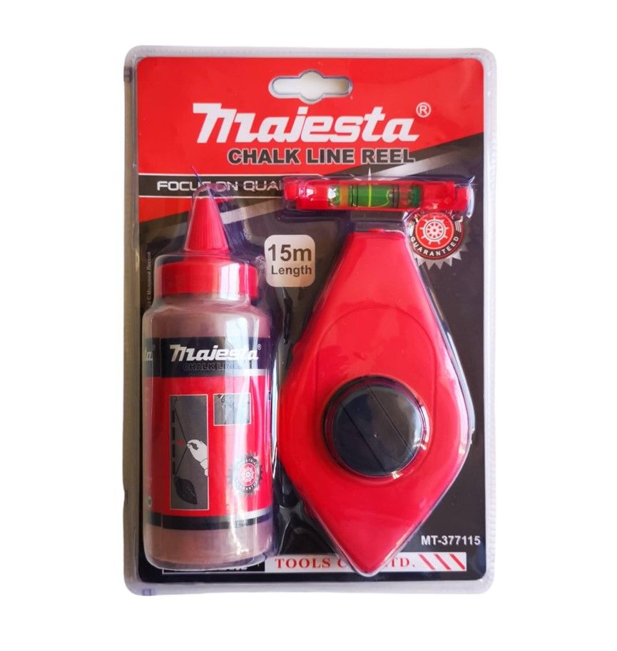 Majesta 3PCS Chalk Line Set 15m - Plastic Case