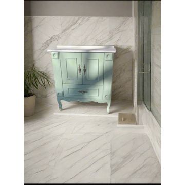 Single Vanity Sage Green – 800mm with White Quartz Top & Gold Handles