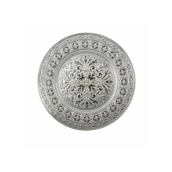 IRENA PLATE FOLK 33CM PEARL & SILVER - Set of 1