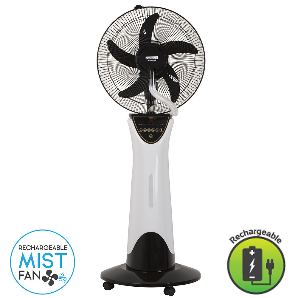 Eurolux Portable Rechargeable Mist Fan with LED