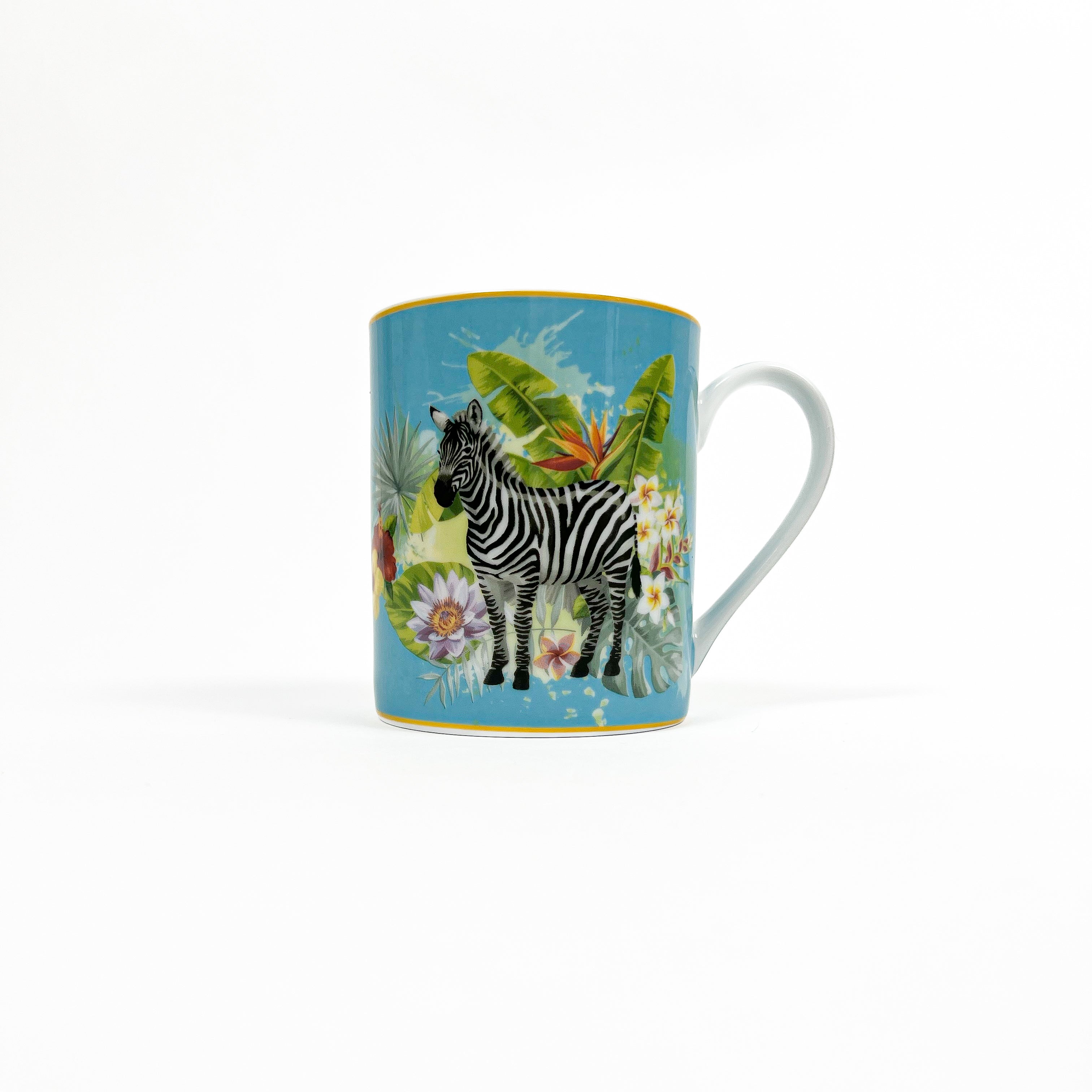 OMADA - Zebra Blue Coffee Mug Set of 4