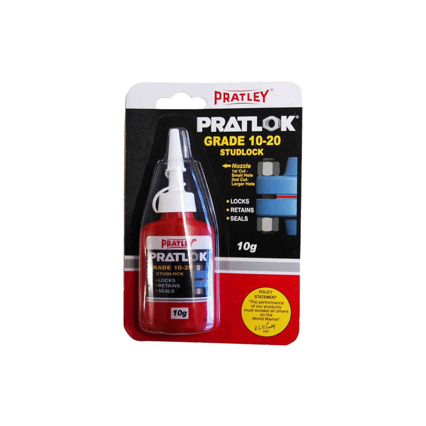 Pratley - Stud-lock - 10gr - Black - 6 Pack