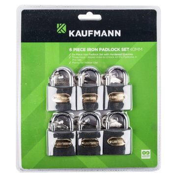 Kaufmann Lock Set - Steel - 40mm 6 Piece