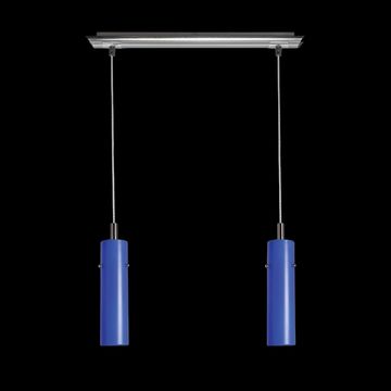 �230v 40W E14 2 Light Tube Glass Pendant
