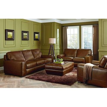 Briatoni Square Arm Faux Leather 6 seater Sofa set