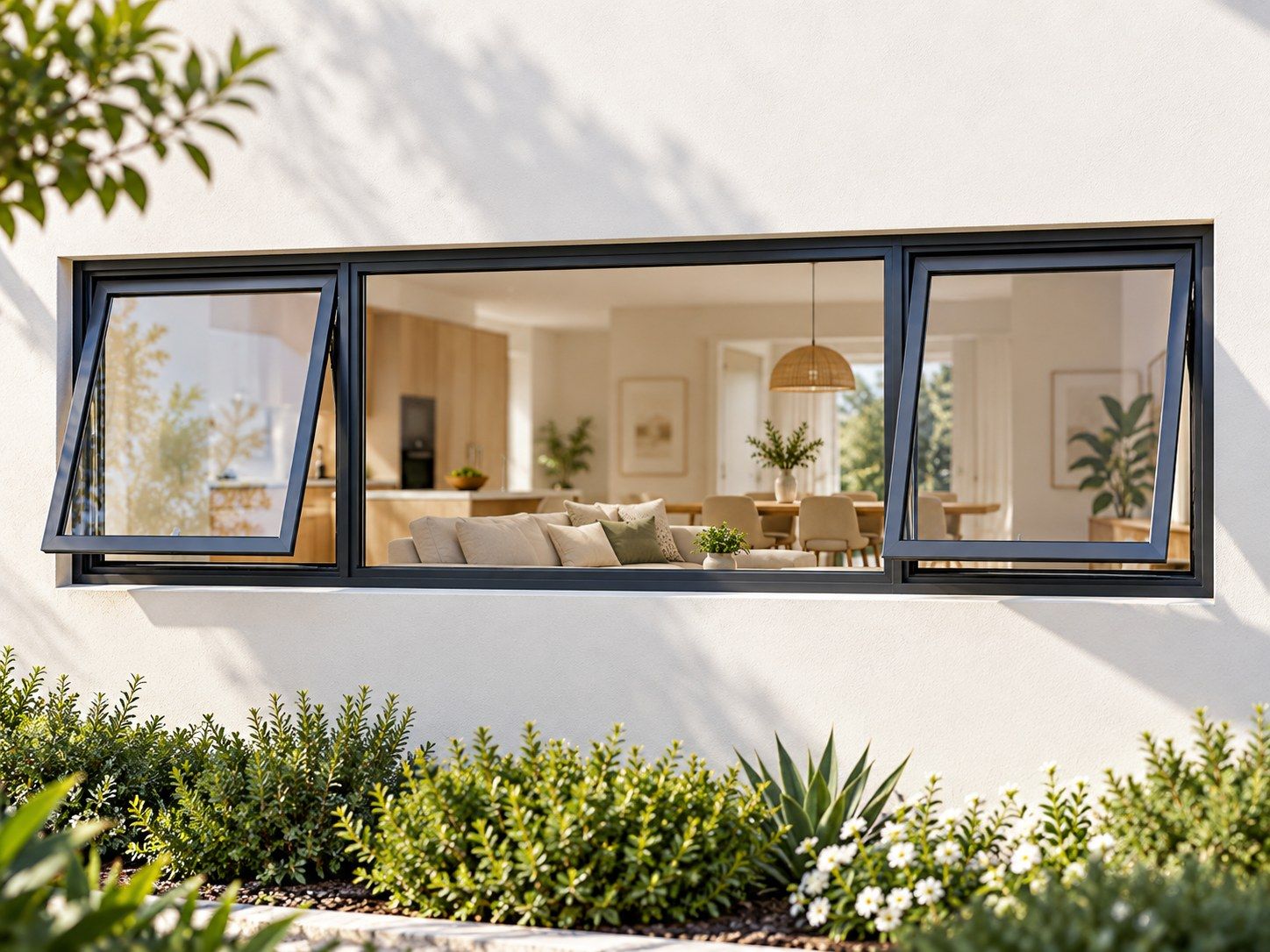 Kenzo Premium Top-Hung Aluminium Window - Charcoal, 2400 400 mm, Two ...