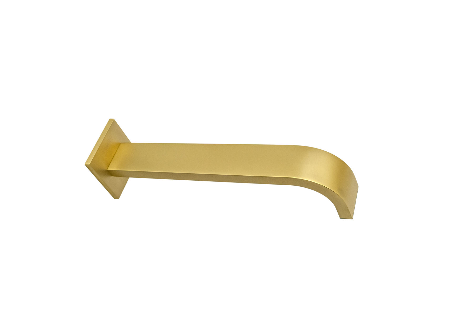 Devario Wall Spout Curved 30*15*185mm Brass - Brushed Gold