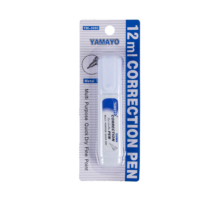 Correction Pen - Metal Tip - Office Stationary - White - 12ml - 25 Pack
