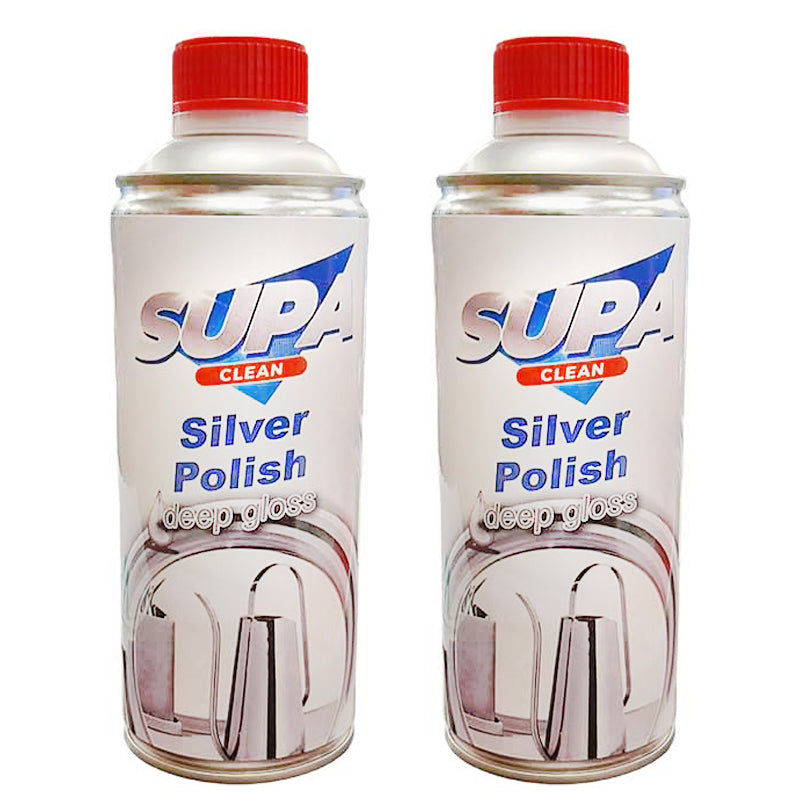 SUPA CLEAN Silver Polish High Gloss 500ml ( 2 Pack )
